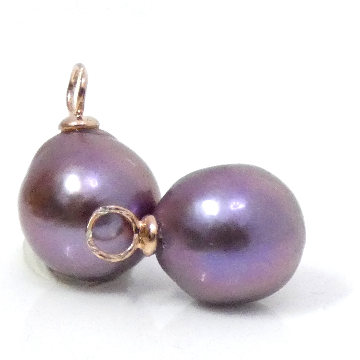 Purple 11mm Edison Drop Pearls for Huggies